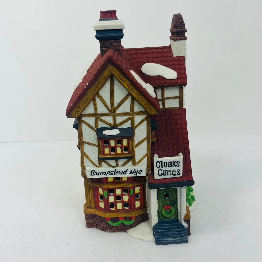 Dept 56 Dickens Village Bumpstead Nye Cloaks Canes 58084 Christmas House Lighted